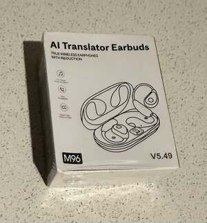 AI Translator M96 True Wireless TWS Bluetooth V5.49 In-Ear Mic Black